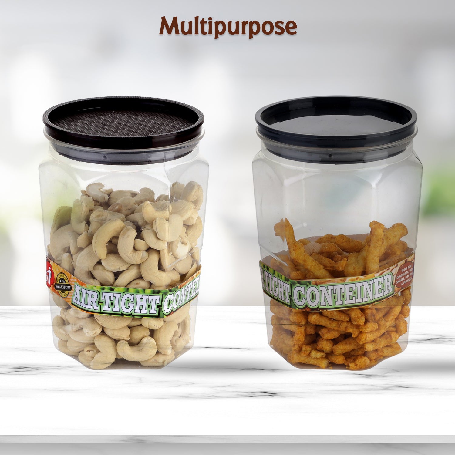 Set of round containers for kitchen use. Set of round containers for kitchen use.